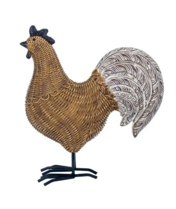 Signes Grimalt By SIGRIS - Figura Gallo Marrón de Resina | Figura de Gallina Figuras De Resina Para Jardin Figura