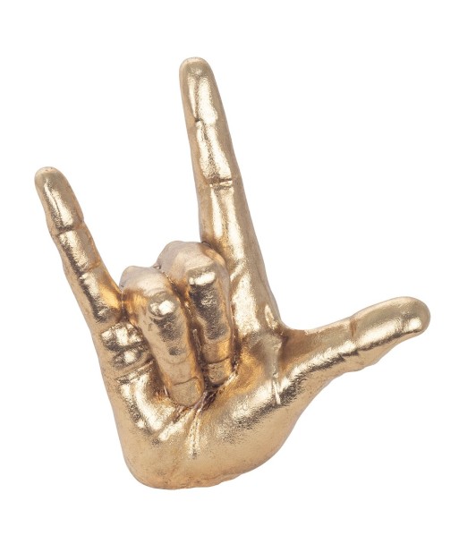 Signes Grimalt By SIGRIS - Figura mano con dedos Dorado de Resina | Figura de Mano Figuras De Resina Para Jardin