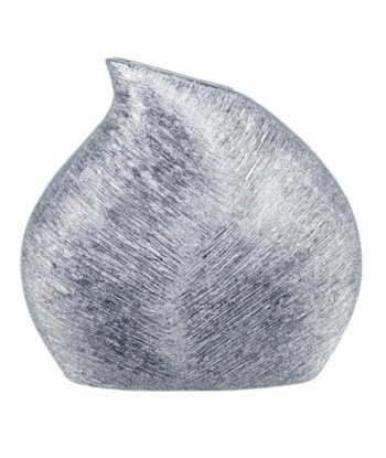 By SIGRIS Jarrón PLATEADO de Ceramica  26*8*27cm