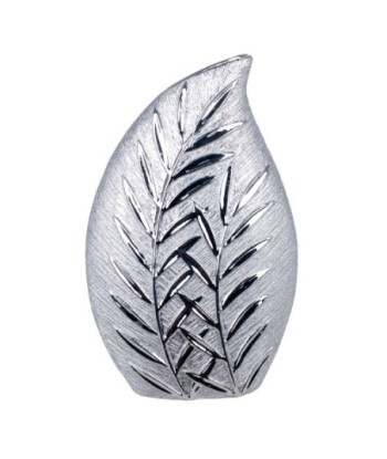 By SIGRIS Jarrón PLATEADO de Ceramica  35*9*21cm