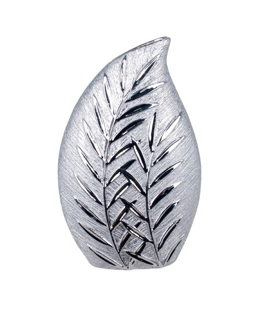 By SIGRIS Jarrón PLATEADO de Ceramica  35*9*21cm