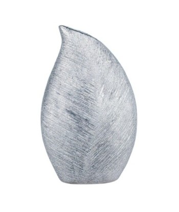 By SIGRIS Jarrón PLATEADO de Ceramica  35*9*21cm