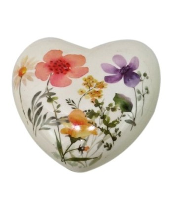 Jarrón Corazón de Flores Cerámica Decorativa para Hogar, Regalo Romántico y Elegante, Accesorio de Decoración