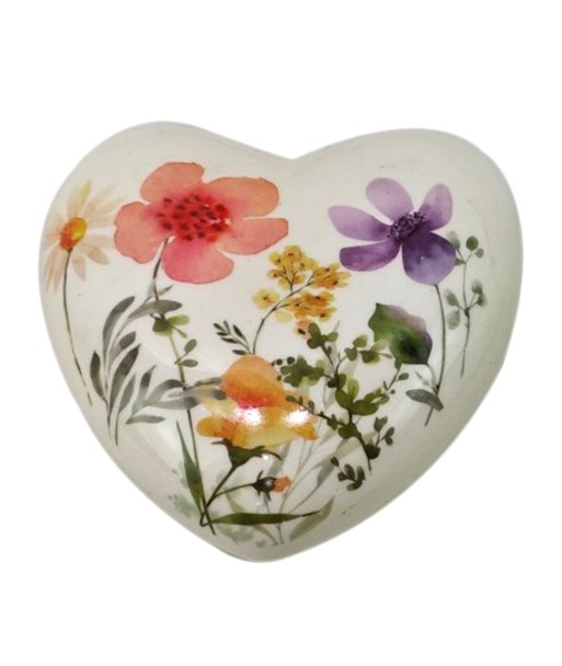 Jarrón Corazón de Flores Cerámica Decorativa para Hogar, Regalo Romántico y Elegante, Accesorio de Decoración