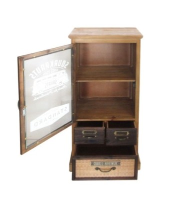 By SIGRIS Mueble Marrón de Madera 101X32X42cm Mueble Auxiliar Aparador Industrial Aparador Rustico