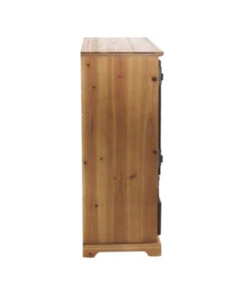 By SIGRIS Mueble Marrón de Madera 101X32X42cm Mueble Auxiliar Aparador Industrial Aparador Rustico