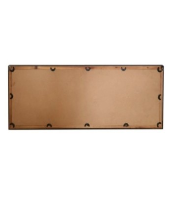 By SIGRIS Espejo con Percha Negro de Madera 40X10X100cm Espejo Espejo Redondo Madera Espejo Rustico