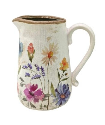 Jarrón Decorativo para Flores, Cerámica Blanca, Jarrón de Estilo Romántico para Decoración del Hogar