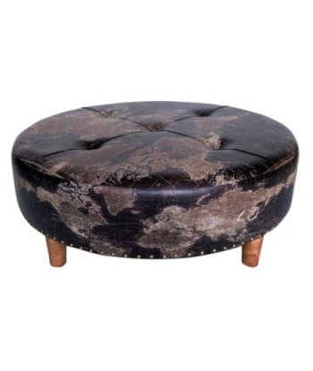 By SIGRIS Taburete Negro de MDF y PVC 33*90*90cm Taburete mundo