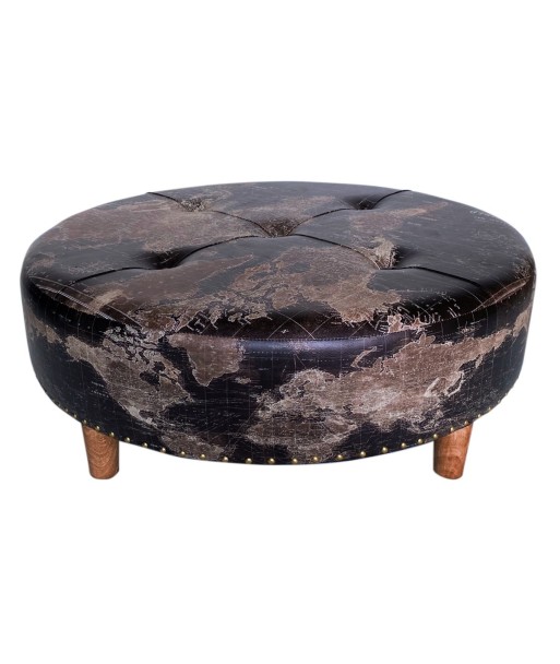 By SIGRIS Taburete Negro de MDF y PVC 33*90*90cm Taburete mundo