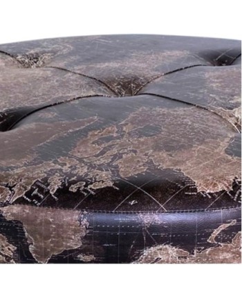By SIGRIS Taburete Negro de MDF y PVC 33*90*90cm Taburete mundo