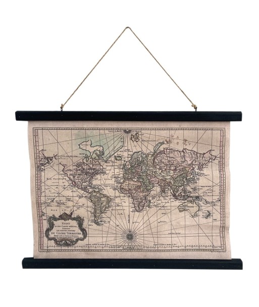 By SIGRIS Cuadro Multicolor de Pintura 43*2*60cm Lienzo enrollable mapa