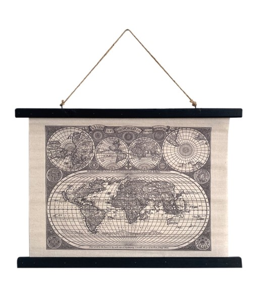 By SIGRIS Cuadro Negro de Pintura 43*2*60cm Lienzo enrollable mapa