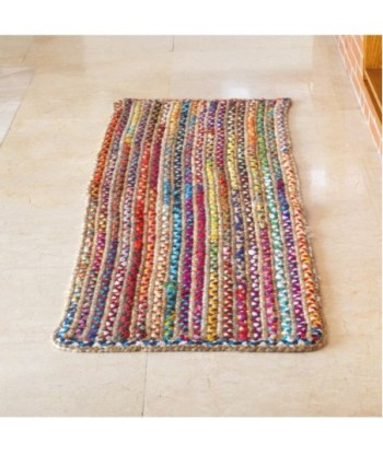 By SIGRIS Alfombra de Entrada Marrón de 70%Algodon 30%Yute 1*60*180cm