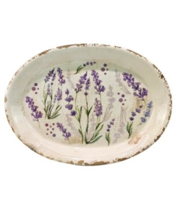 Plato decorativo lavanda para el hogar, cerámica elegante, ideal como centro de mesa y decoración de interiores