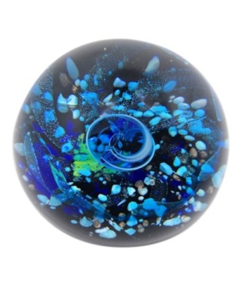 By SIGRIS Pisapapel Azul de Cristal Vidrio 9X12X12cm Decoración Hogar Pisapapeles De Oficina y Hogar