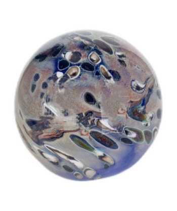 By SIGRIS Pisapapel Azul de Cristal Vidrio 9X9X9cm Decoración Hogar Pisapapeles De Oficina y Hogar