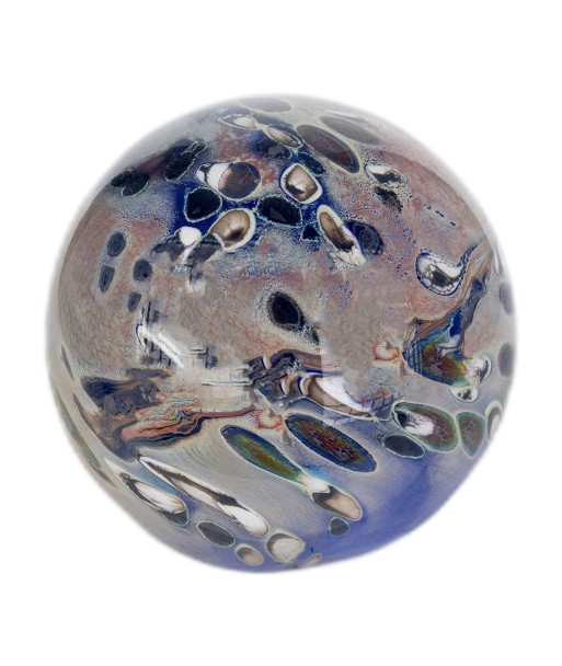 By SIGRIS Pisapapel Azul de Cristal Vidrio 9X9X9cm Decoración Hogar Pisapapeles De Oficina y Hogar