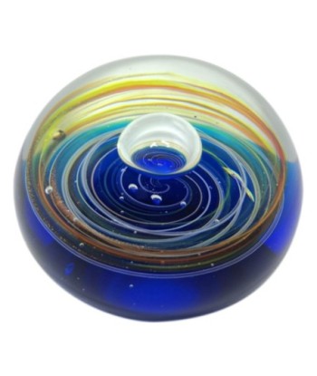 By SIGRIS Pisapapel Azul de Cristal Vidrio 7X9X9cm Decoración Hogar Pisapapeles De Oficina y Hogar