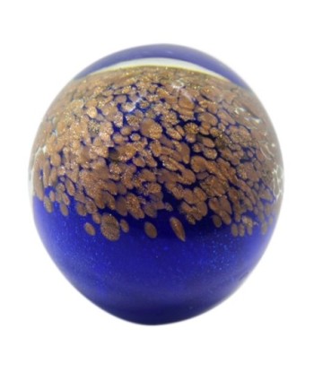 By SIGRIS Pisapapel Azul de Cristal Vidrio 8X8X8cm Decoración Hogar Pisapapeles De Oficina y Hogar