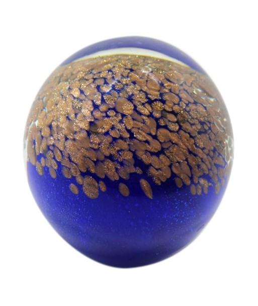 By SIGRIS Pisapapel Azul de Cristal Vidrio 8X8X8cm Decoración Hogar Pisapapeles De Oficina y Hogar