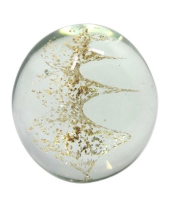 By SIGRIS Pisapapel Dorado de Cristal Vidrio 8X8X8cm Decoración Hogar Pisapapeles De Oficina y Hogar