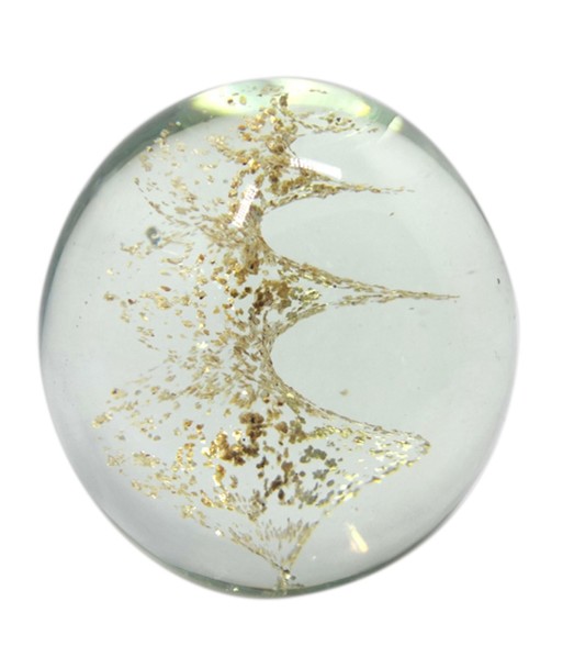 By SIGRIS Pisapapel Dorado de Cristal Vidrio 8X8X8cm Decoración Hogar Pisapapeles De Oficina y Hogar
