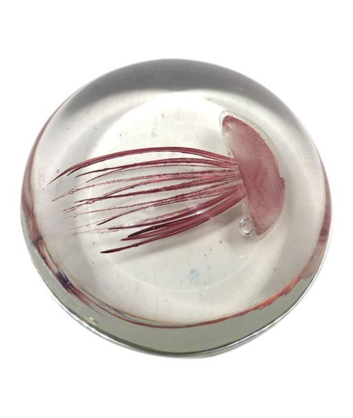 By SIGRIS Pisapapel Medusa Rojo de Cristal Vidrio 5X11X11cm Pisapapel Decoración Hogar Medusas Artificiales