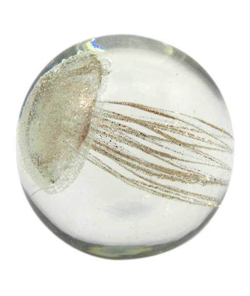 By SIGRIS Pisapapel Medusa Dorado de Cristal Vidrio 6X6X6cm Pisapapel Decoración Hogar Medusas Artificiales