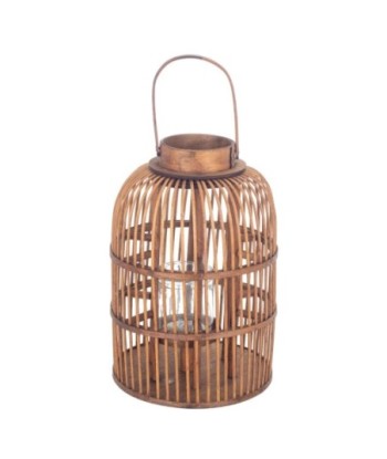By SIGRIS Candelabro Beige de Rattan 40*26*26cm