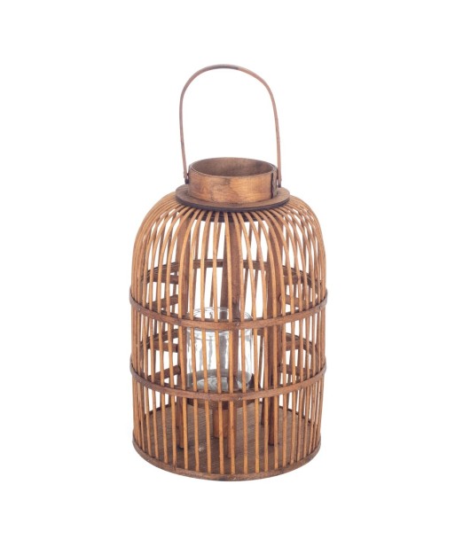 By SIGRIS Candelabro Beige de Rattan 40*26*26cm