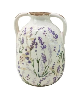 Jarrón Decorativo de Cerámica Lavanda para Hogar, Jarrón Elegante para Flores y Decoración de Interiores