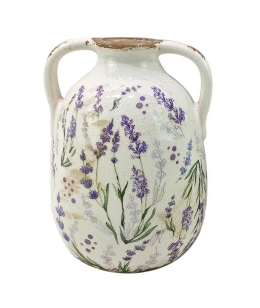 Jarrón Decorativo de Cerámica Lavanda para Hogar, Jarrón Elegante para Flores y Decoración de Interiores
