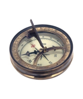By SIGRIS Reloj Solar, Brújula DORADO de Laton 5*9*9cm Reloj
