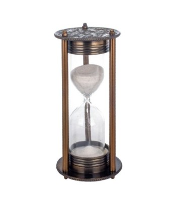By SIGRIS Reloj de Arena DORADO de Laton 23*10*10cm Reloj Arena
