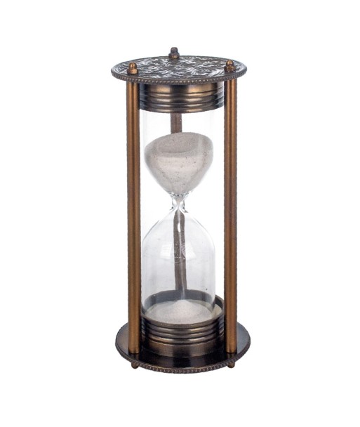 By SIGRIS Reloj de Arena DORADO de Laton 23*10*10cm Reloj Arena