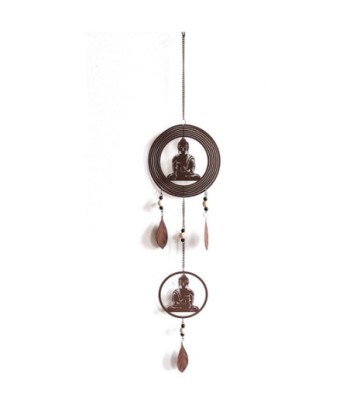 By SIGRIS Colgante Buda Marrón de Metal 90*1*18cm Colgante de metal