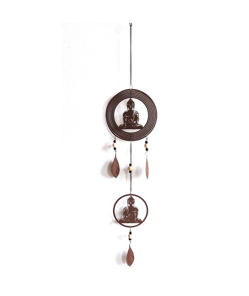 By SIGRIS Colgante Buda Marrón de Metal 90*1*18cm Colgante de metal