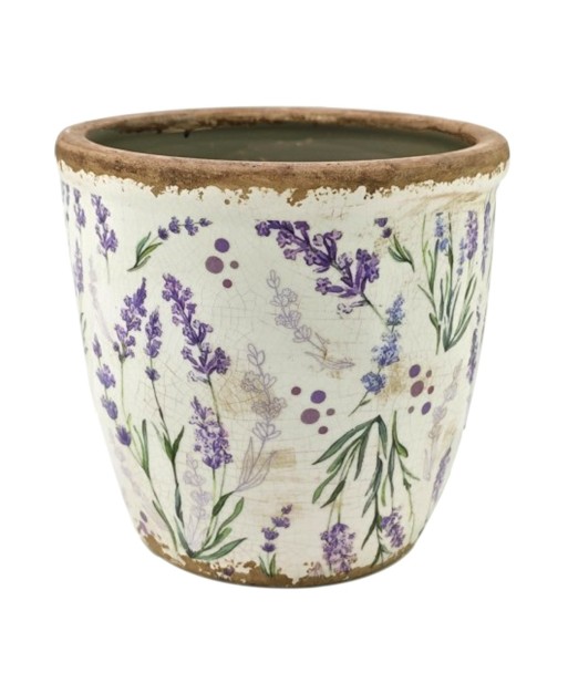 Macetero de Cerámica Lavanda Ideal para Decoración de Hogar, Jardín y Regalos Originales