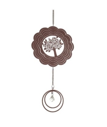 By SIGRIS Colgante Árbol de la Vida Marrón de Metal 65*1*18cm Colgante de metal