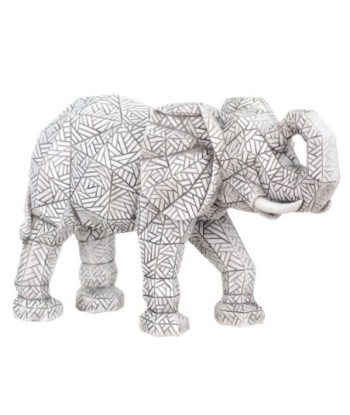 By SIGRIS Figura de Elefante Plateado de Resina 21*12*35cm