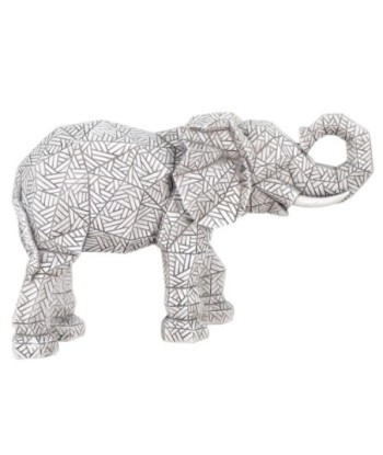 By SIGRIS Figura de Elefante Plateado de Resina 21*12*35cm