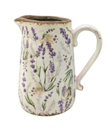 Jarrón Decorativo de Cerámica Lavanda para Hogar, Jarrón Moderno de Estilo Elegante, Accesorio de Decoración