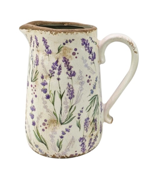 Jarrón Decorativo de Cerámica Lavanda para Hogar, Jarrón Moderno de Estilo Elegante, Accesorio de Decoración