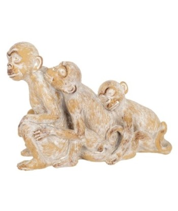 By SIGRIS Figura de Mono Blanco de Resina 19*9*24cm