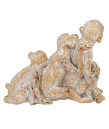 By SIGRIS Figura de Mono Blanco de Resina 19*9*24cm