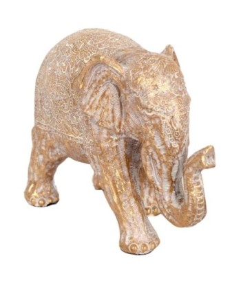 By SIGRIS Figura de Elefante Blanco de Resina 14*9*20cm