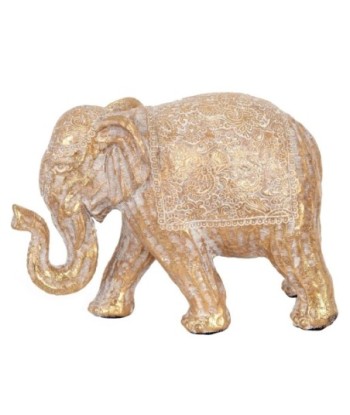By SIGRIS Figura de Elefante Blanco de Resina 14*9*20cm