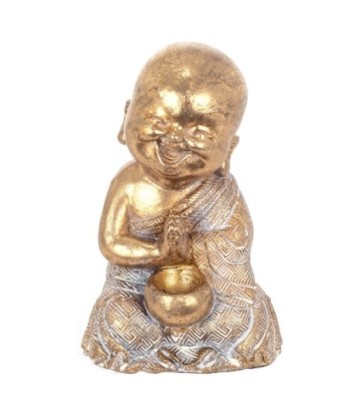 By SIGRIS Figura de Buda Dorado de Resina 15*9*10cm