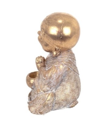 By SIGRIS Figura de Buda Dorado de Resina 15*9*10cm